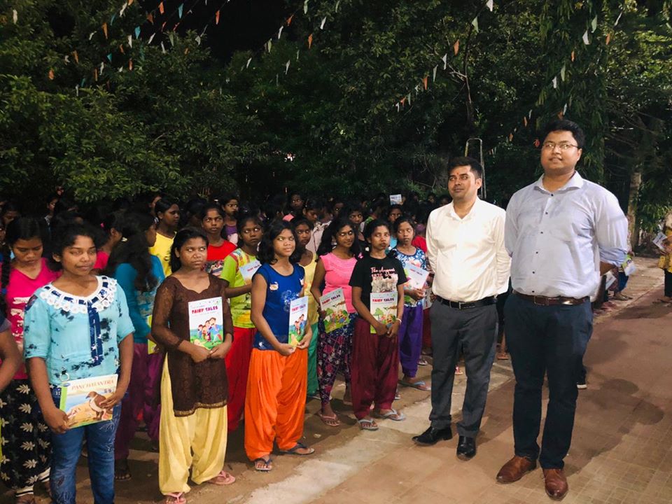 Austex CSR books donation at Nari Gunjan Kendra, Patna
