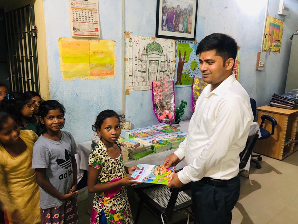 Community members at the Austex books donation drive
